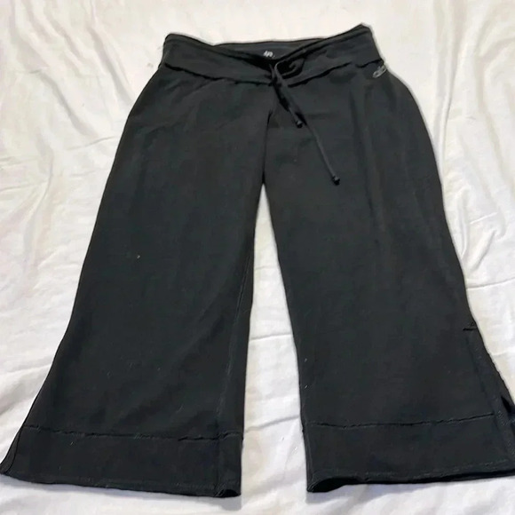Alo Black Wide Leg Croo Pants XS drawstring - Picture 1 of 6